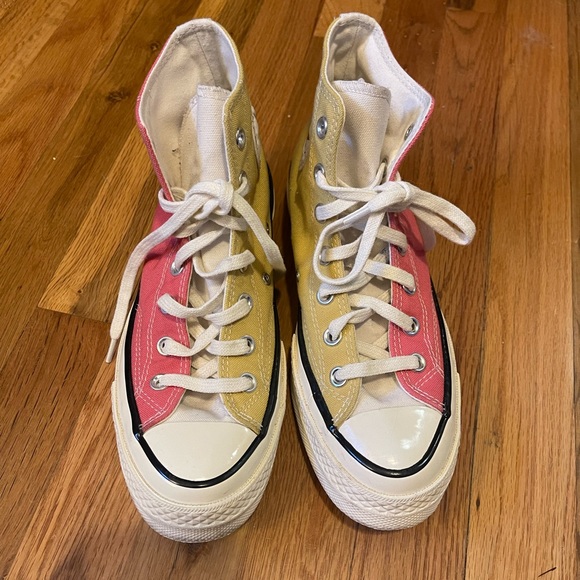 Converse Chuck Taylor, pink and yellow, Size 8W or 6M - Picture 2 of 11